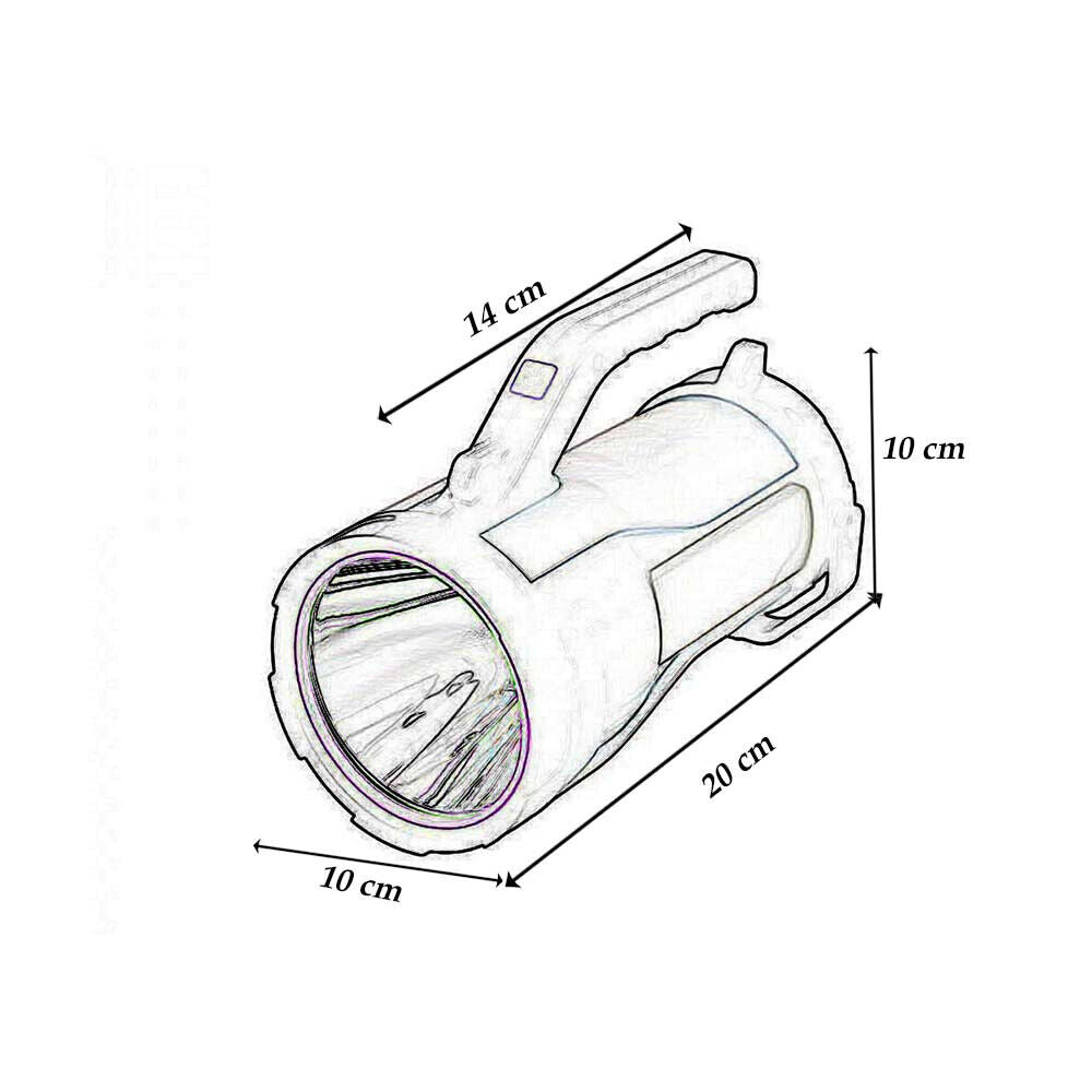 Torcia led ricaricabile a energia solare 30 watt lampada portatile 7 modalità di illuminazione