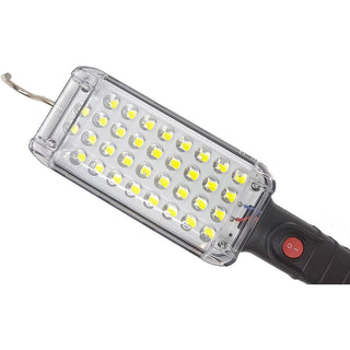 Torcia 34 led da officina con gancio e magnete da lavoro presa shuko