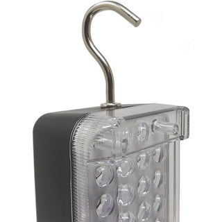 Torcia 34 led da officina con gancio e magnete da lavoro presa shuko