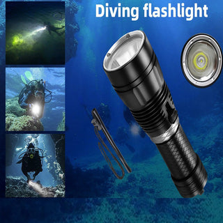 Torcia a led subacquea ad alta luminosità per immersioni 20MT IPX8