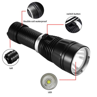 Torcia a led subacquea ad alta luminosità per immersioni 20MT IPX8