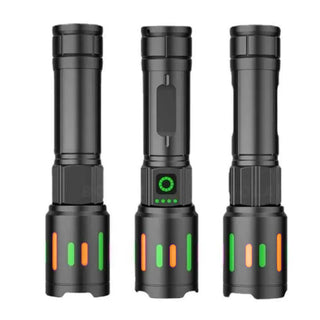 Torcia led cob 200 mt dimmerabile lampada ricaricabile con zoom