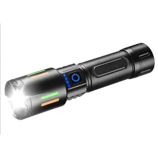 Torcia led cob 200 mt dimmerabile lampada ricaricabile con zoom