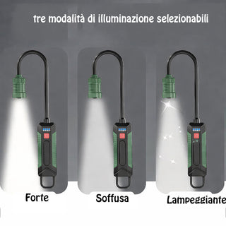 Torcia Led da lavoro ricaricabile calamitata lampada dimmerabile