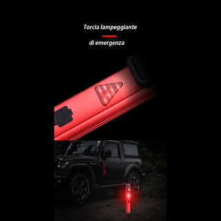Torcia led 3in1 lampada da lavoro 3 modalità luce sos power bank