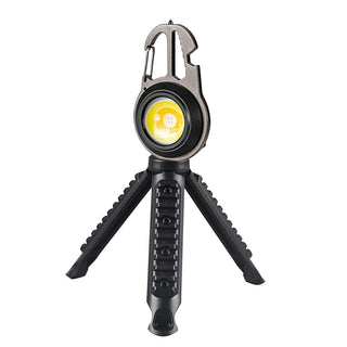 Torcia ricaricabile multiuso 6 modalità di illuminazione + cavalletto