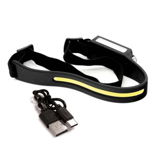 Torcia frontale ricaricabile 2 led dimmerabile sensore di movimento