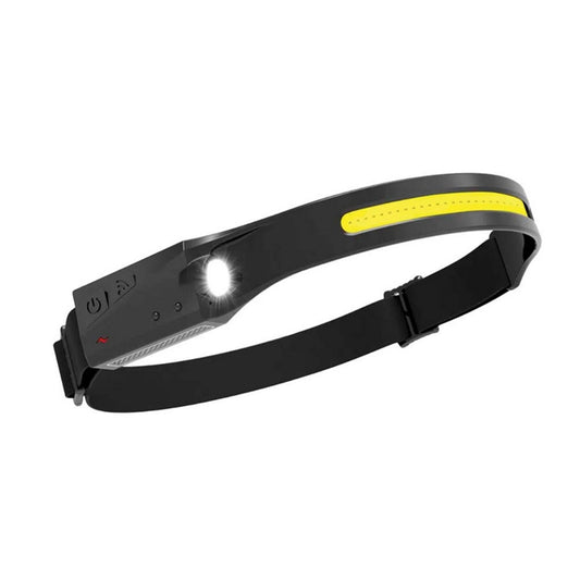 Torcia frontale ricaricabile doppio led dimmerabile con sensore di movimento passaggio