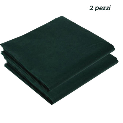 Set 2 tovaglia tnt 100 x 100 cm 70gr per decorazioni tavole buffet feste ristoranti verde