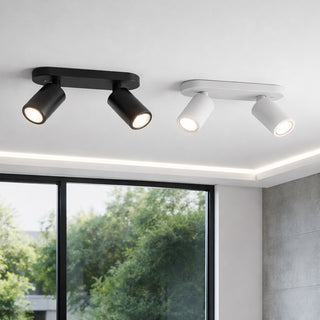 Plafoniera orientabile da soffitto o parete 2 diffusore attacco GU10