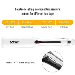 Piastra capelli in ceramica 50W VGR con display temperatura max 230°