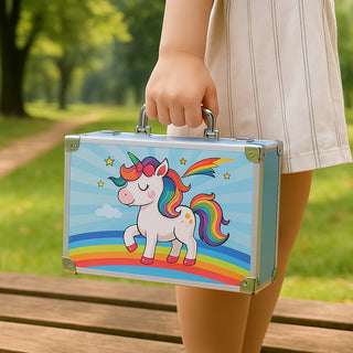 Set valigetta artista 145 pezzi colori pittura per bimbo bimba