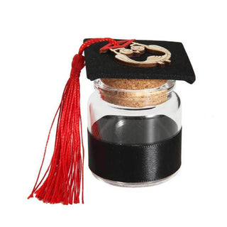 Bomboniera portaconfetti per laurea 12 barattoli in vetro