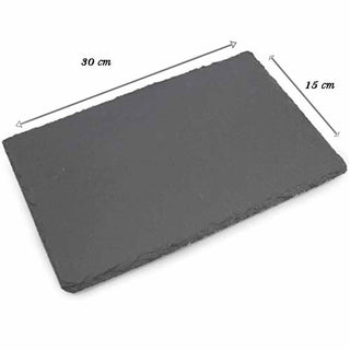 Vassoio da portata in ardesia rettangolare 30x15cm piatto x aperitivo