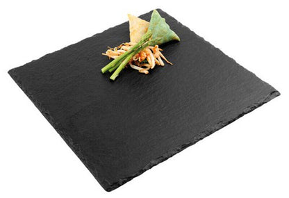 Vassoio da portata in ardesia quadrato 15x15 cm piatto per servire finger food sushi formaggi vassoio aperitivo