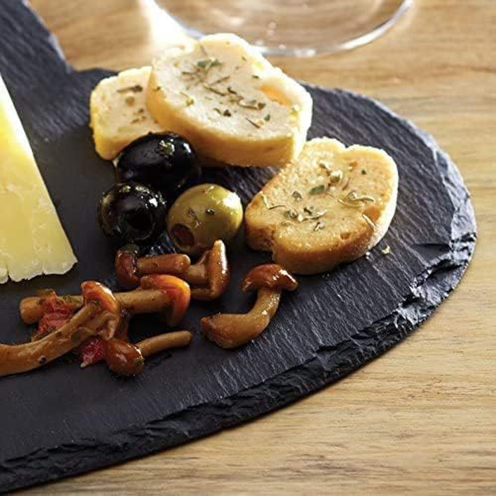 Vassoio da portata a cuore in ardesia piatto in pietra per aperitivo finger food sughi formaggi antipasto tagliere per aperitivo buffet da cucina bar