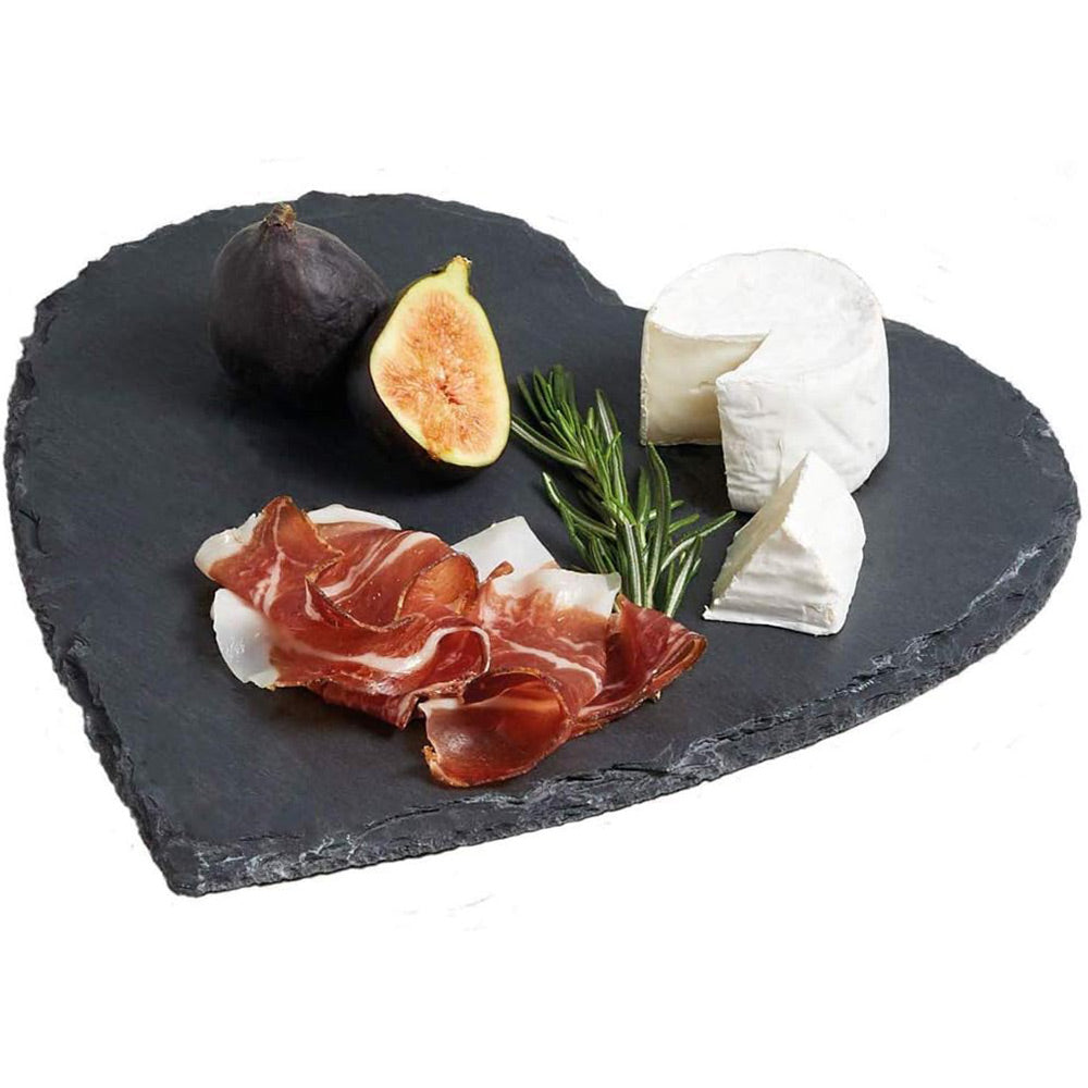 Vassoio da portata a cuore in ardesia piatto in pietra per aperitivo finger food sughi formaggi antipasto tagliere per aperitivo buffet da cucina bar