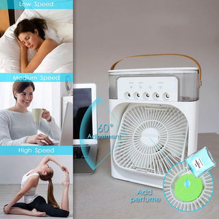 Ventilatore 3 velocità vaporizzatore profumatore luci
