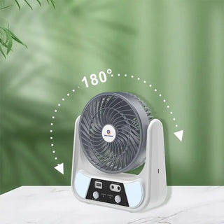 Ventilatore con pannello solare 2 velocità power banck e lampadine