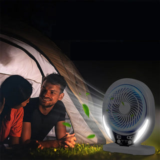 Ventilatore con pannello solare 2 velocità power banck e lampadine