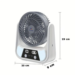 Ventilatore con pannello solare 2 velocità power banck e lampadine