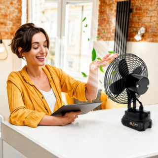 Ventilatore portatile ricaricabile con batteria 48V 2 velocità