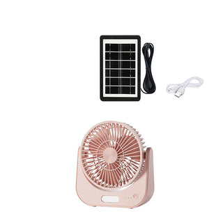 Ventilatore con pannello solare 3 velocità ricaricabile