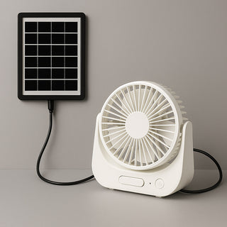 Ventilatore con pannello solare 3 velocità ricaricabile