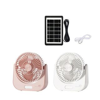 Ventilatore con pannello solare 3 velocità ricaricabile