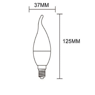 Lampadina led E14 6 watt colpo di vento luce fredda calda e naturale