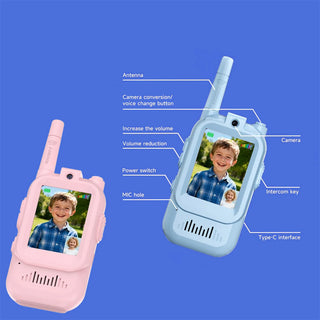 Coppia di Video Walkie Talkie per bambini ricaricabile videochiamata