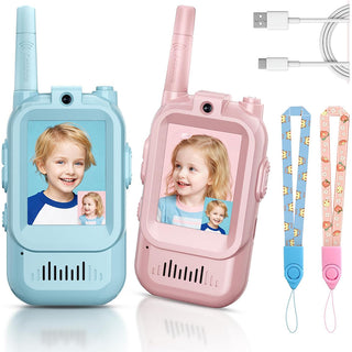 Coppia di Video Walkie Talkie per bambini ricaricabile videochiamata