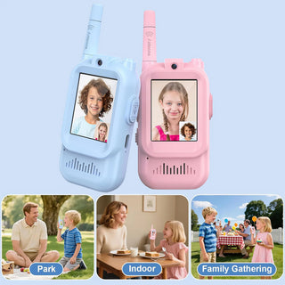 Coppia di Video Walkie Talkie per bambini ricaricabile videochiamata