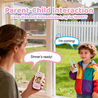 Coppia di Video Walkie Talkie per bambini ricaricabile videochiamata