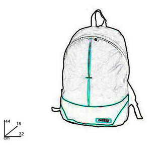 Zaino unisex nero con fasce colorate per viaggi scuola sport