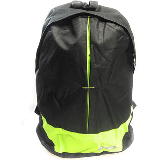 Zaino unisex nero con fasce colorate per viaggi scuola sport