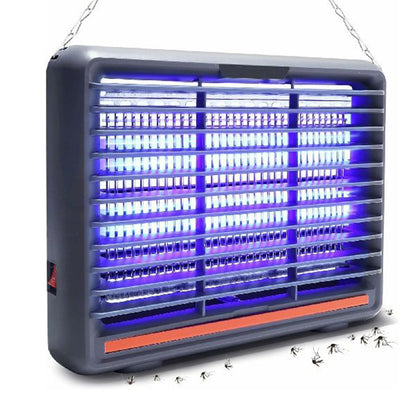 Zanzariera elettrica con neon a led uv 2x5 watt anti zanzara 10 watt con catenella per appendere vaschetta raccogli zanzare