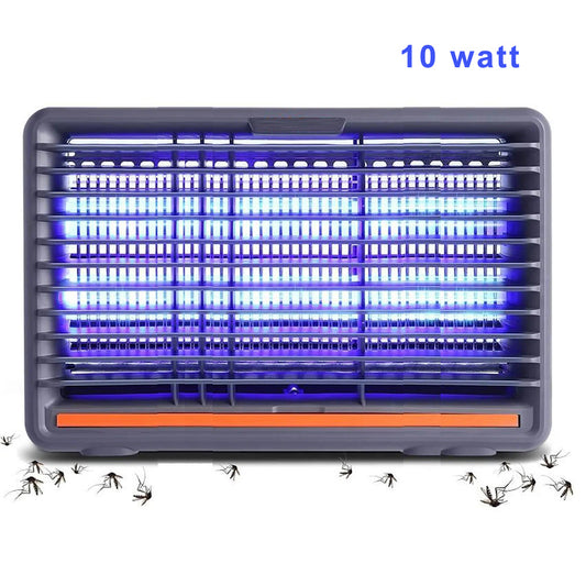 Zanzariera elettrica con neon a led uv 2x5 watt anti zanzara 10 watt con catenella per appendere vaschetta raccogli zanzare