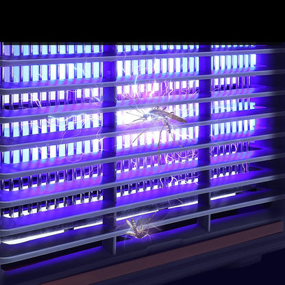 Zanzariera elettrica con neon a led uv 2x5 watt anti zanzara 10 watt con catenella per appendere vaschetta raccogli zanzare